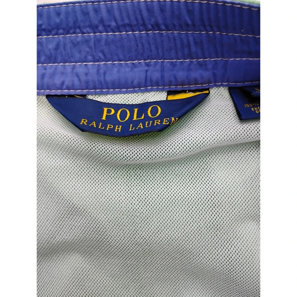 Polo Ralph Lauren Men's Large Green Swim Trunks Board Shorts Lined Drawstring